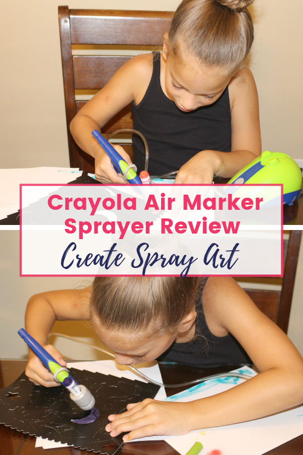Crayola Air Marker Sprayer Set, Airbrush Kit, Electric Powered