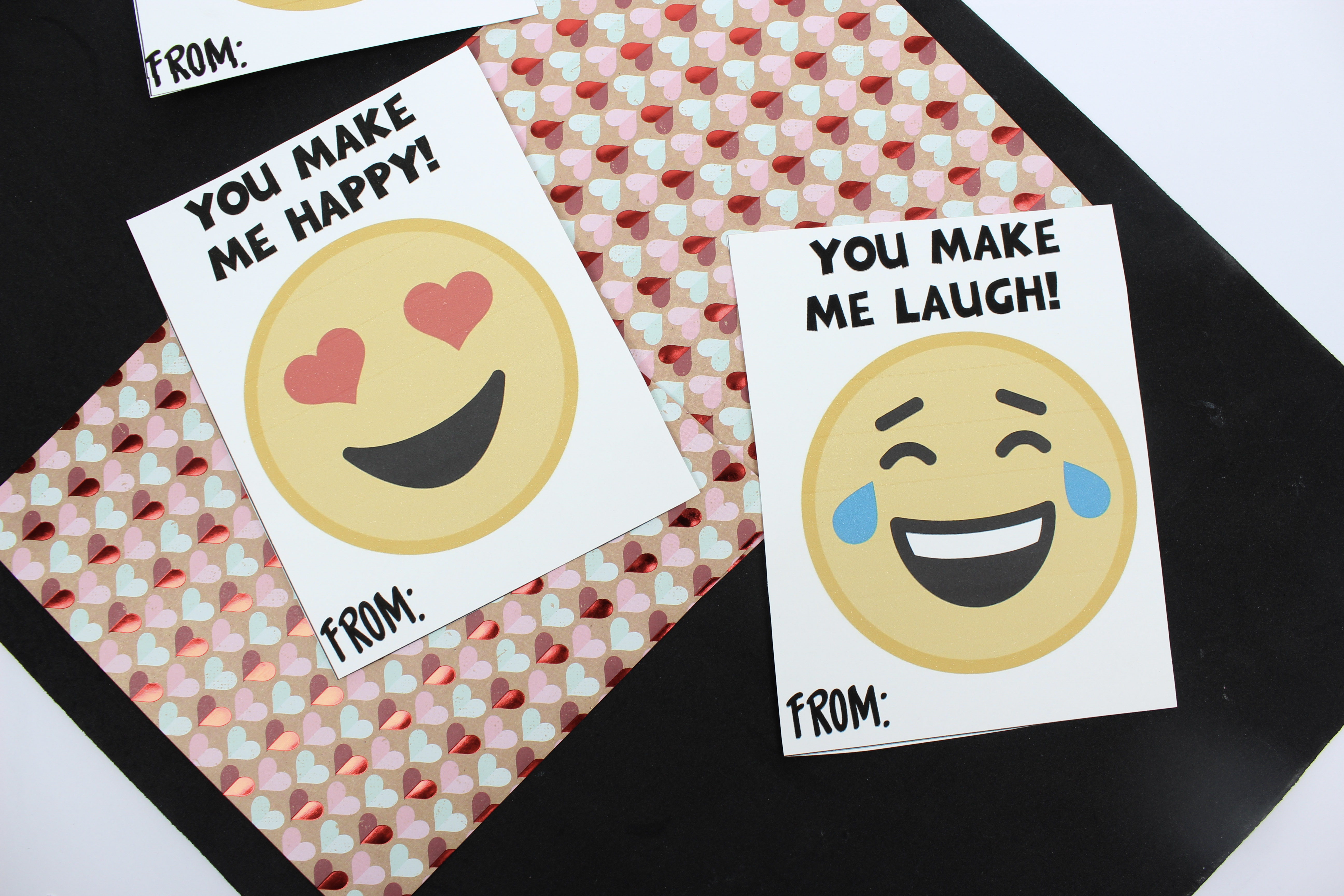Printable Emoji Valentines Day Cards