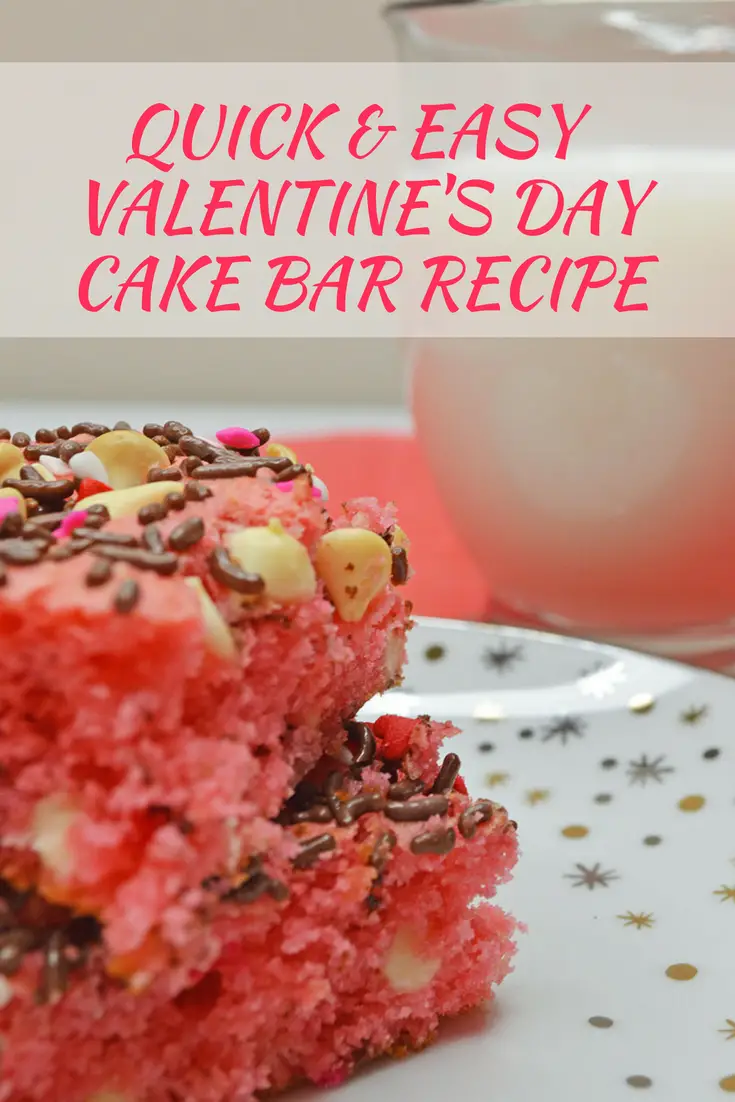 Easy Pink Valentine's Day Cake Bar Recipe