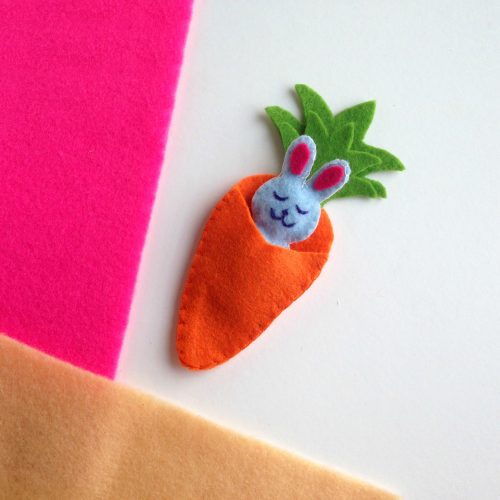 Sleepy Bunny Easy Easter Felt Craft Learn to Sew Project