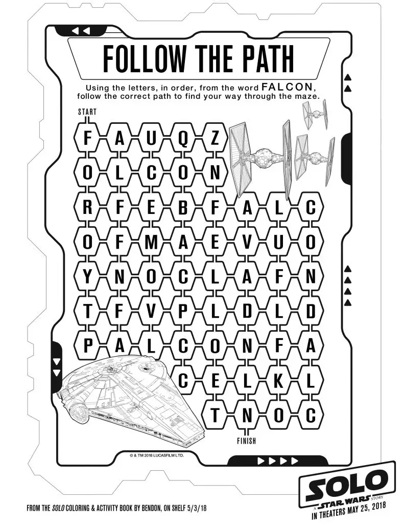 Star Wars Printable coloring Pages Free SOLO