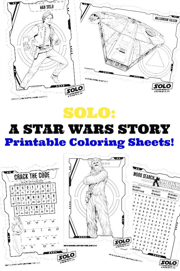 SOLO Star Wars Printable coloring Pages Free