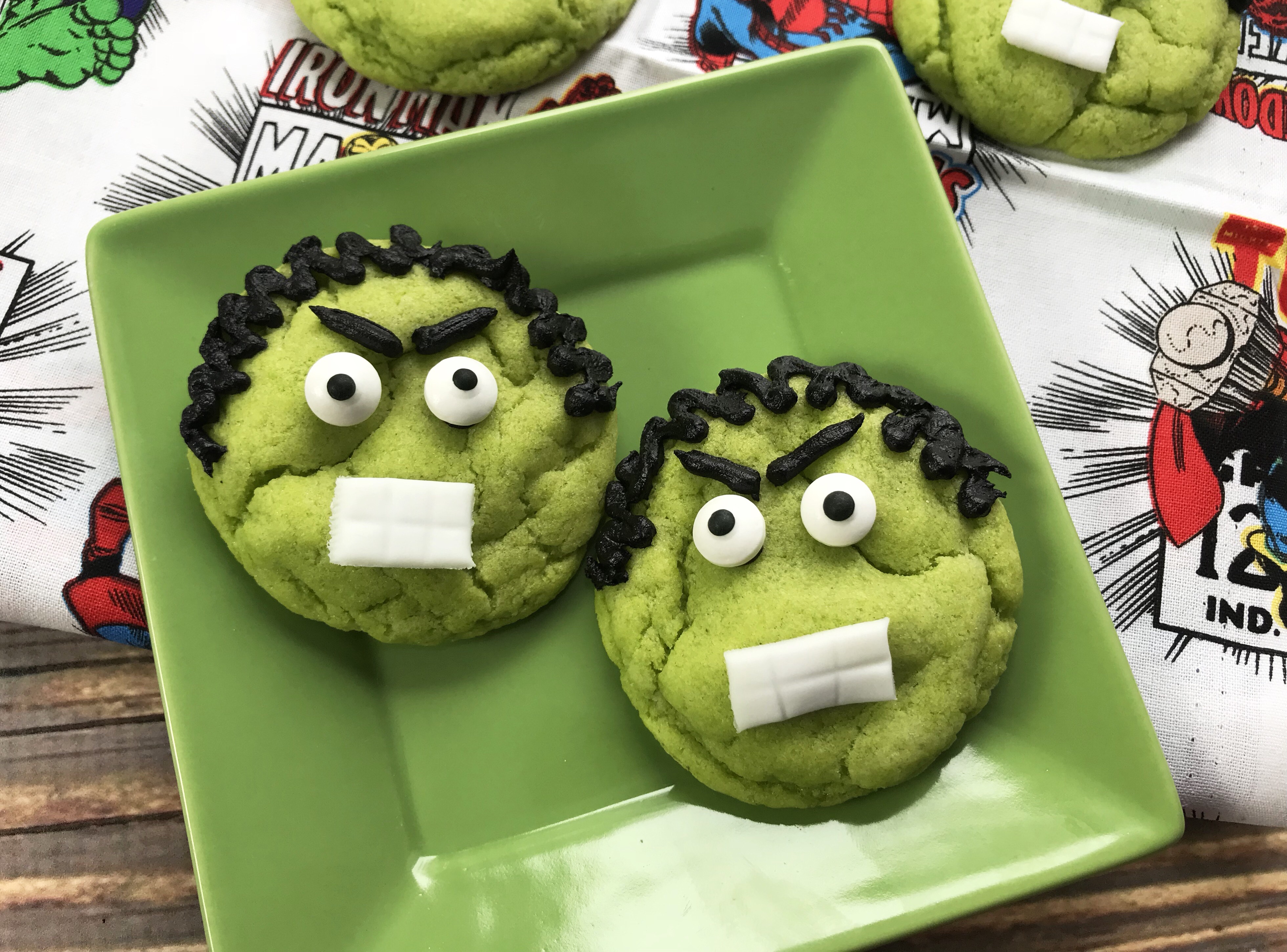 Incredible Hulk Cookies Recipe – SuperHero Themed Cookies