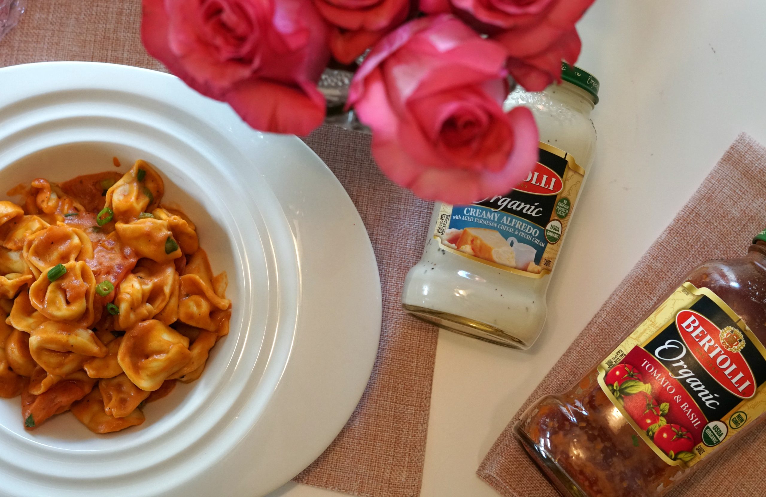 Creamy Tortellini with Rosa Sauce Recipe for Valentine's Day Dinner