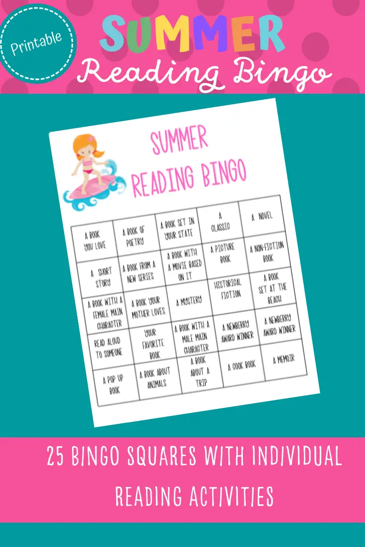 Summer Reading Bingo Printable