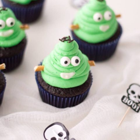 Halloween Poop Emoji Cupcakes Recipe