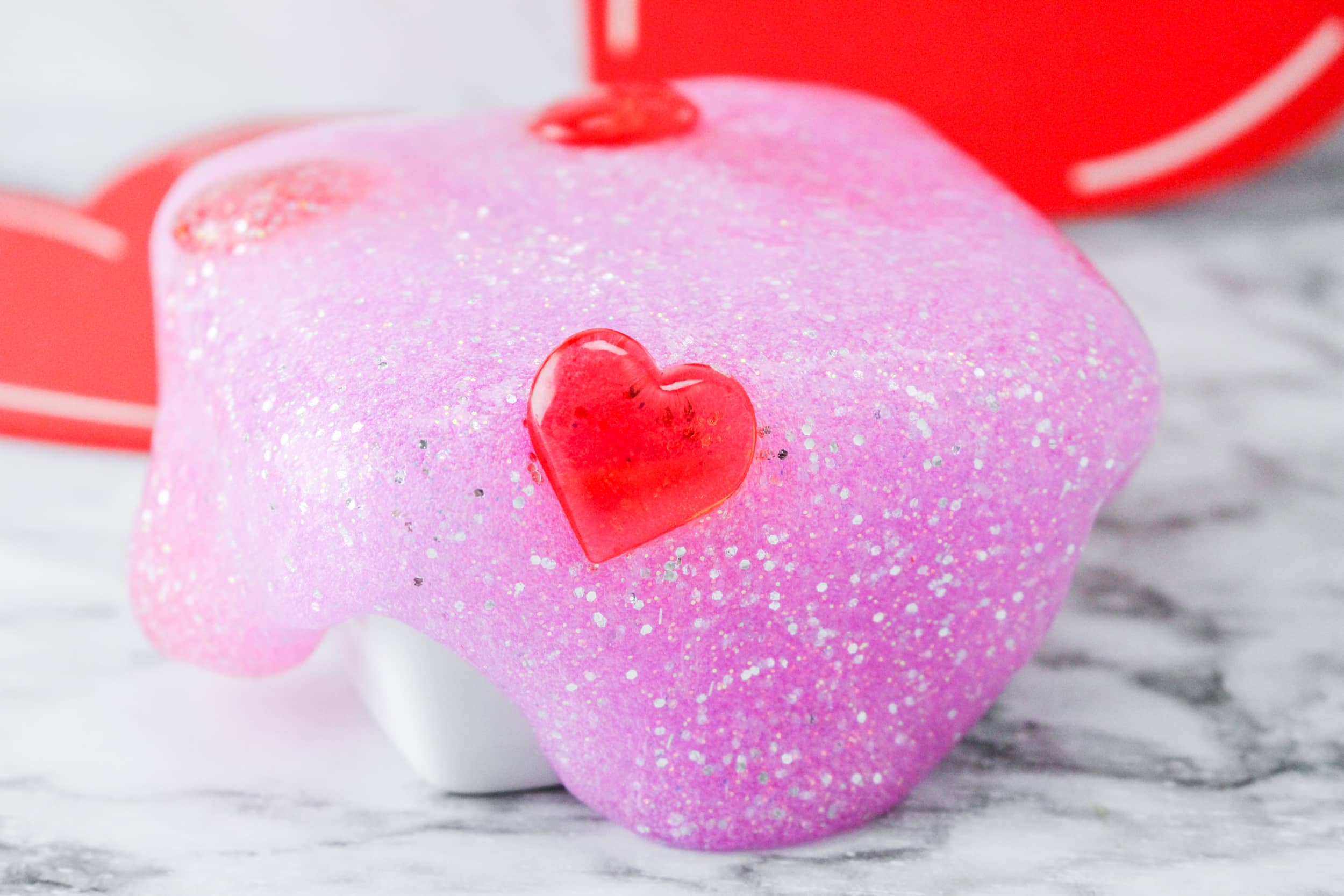Easy Pink Sparkly Valentine Slime Recipe