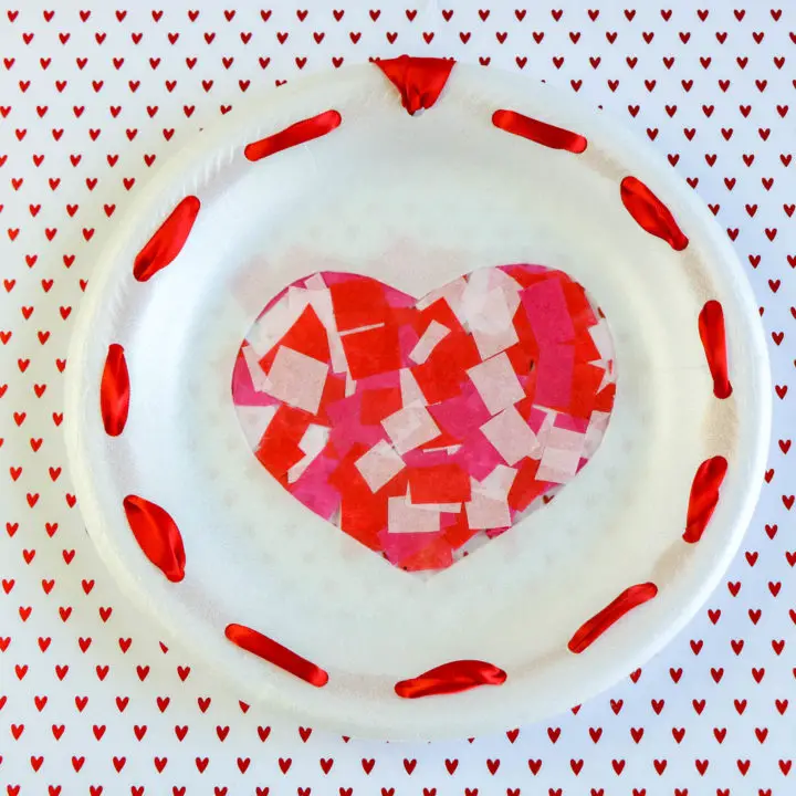 Heart Suncatcher Paper Plate Craft