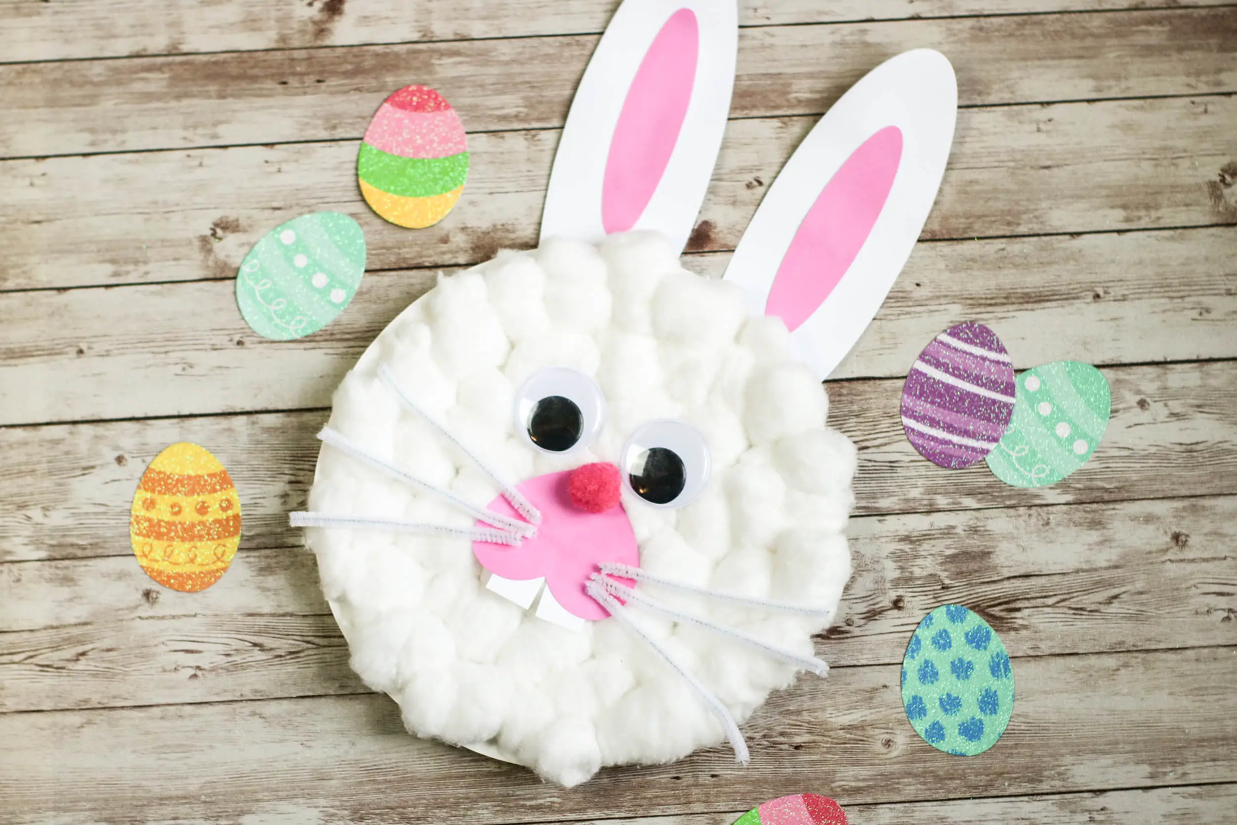 Easter Bunny Rabbit Paper Plate Craft for Kids